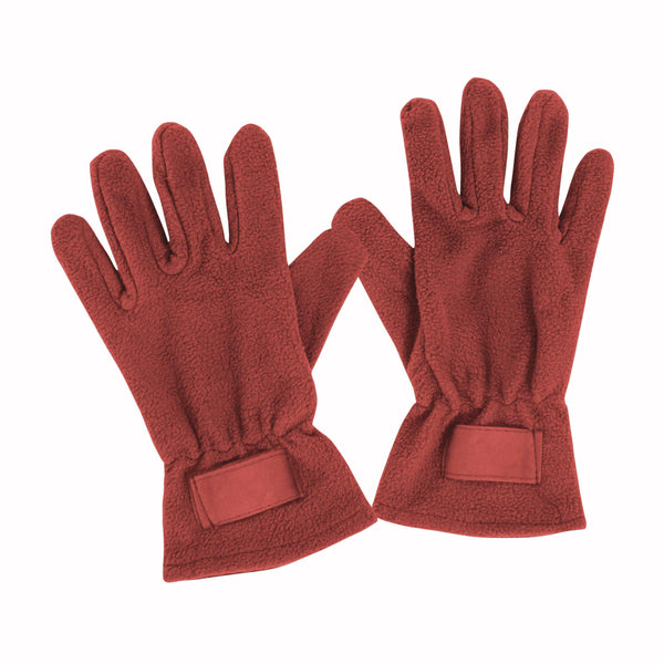 sciarpe e guanti promozionali in pile colore rosso_rosso 11476462 VAR03