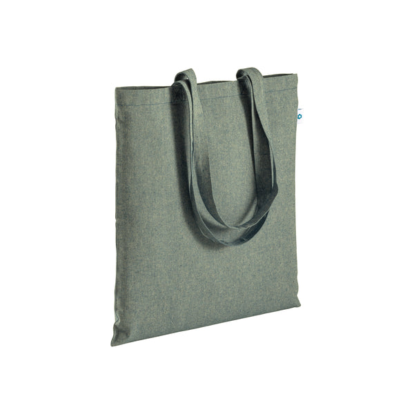 borse shopper personalizzate in cotone riciclato colore verde_verde 1192839 VAR09