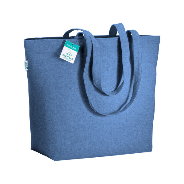 shopper personalizzabili in cotone riciclato colore royal_royal 1193836 VAR10