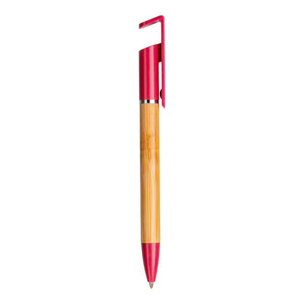 penne multifunzione e laser promozionali in bamboo colore rosso_rosso 1196524 VAR03