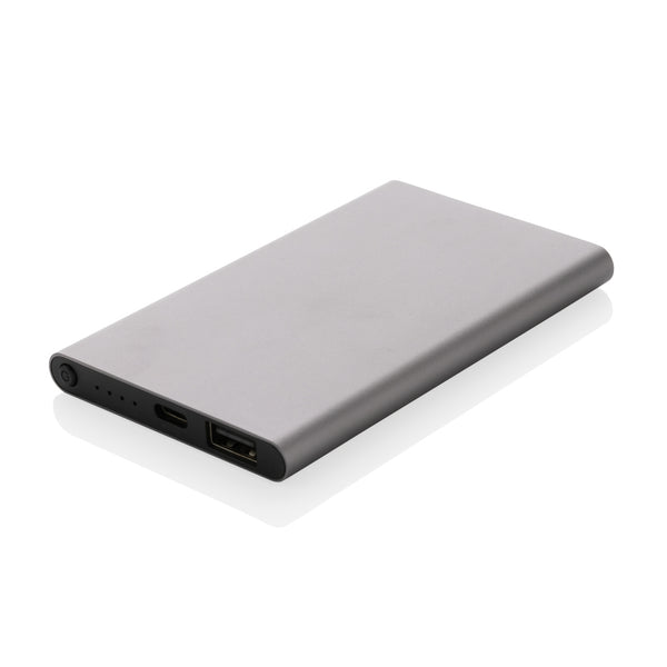 power bank da personalizzare in lega di alluminio riciclato, abs riciclato colore carbon-fossile_grigio 121703959 VAR02