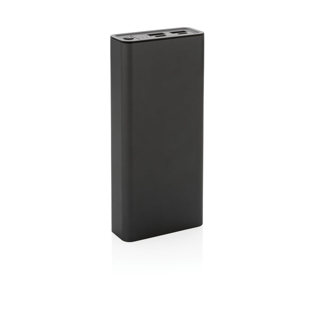 power bank da personalizzare in alluminio riciclato, abs riciclato colore grigio_grigio 121703980 VAR01