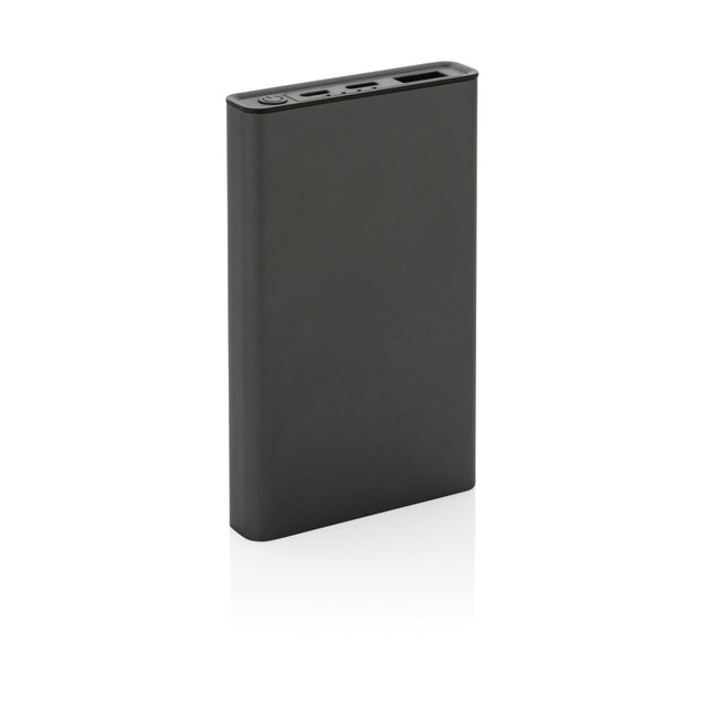 power bank da personalizzare in alluminio riciclato, abs riciclato colore grigio_grigio 121703985 VAR01