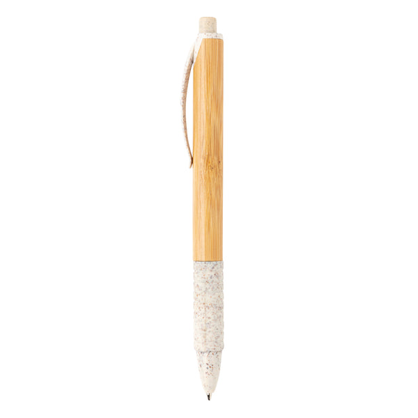 Carica l&#39;immagine nel visualizzatore di Gallery, biro ecologiche da personalizzare in bambù, paglia di grano colore bianco_bianco 121732770 DET07
