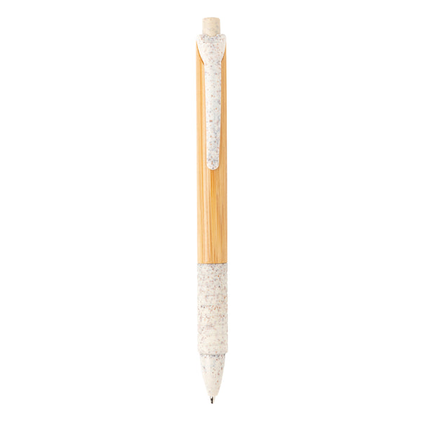 Carica l&#39;immagine nel visualizzatore di Gallery, biro ecologiche da personalizzare in bambù, paglia di grano colore bianco_bianco 121732770 DET07
