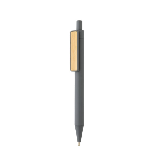 biro personalizzate in abs riciclato, bambù colore grigio_grigio 121732825 VAR02