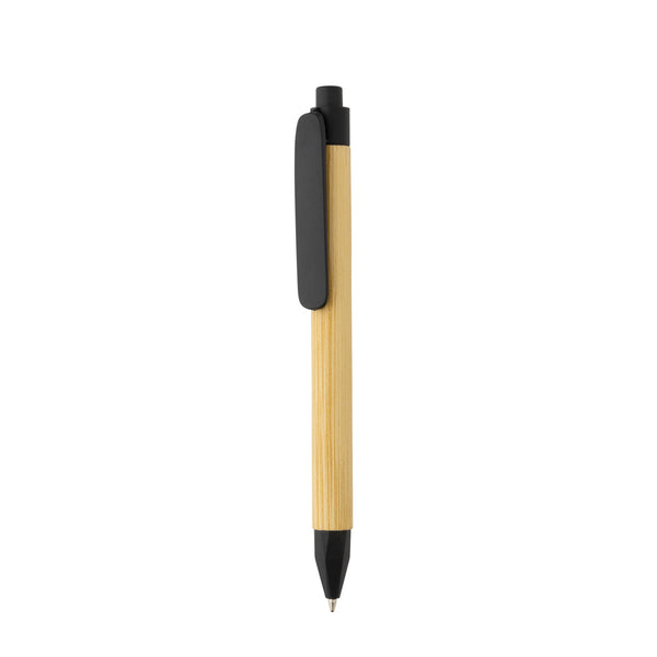 biro ecologiche personalizzate in carta, paglia di grano colore nero_nero 121732828 VAR01