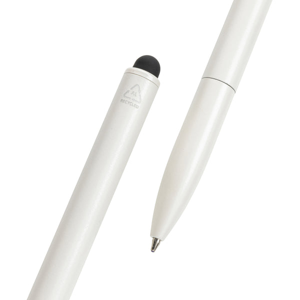 Carica l&#39;immagine nel visualizzatore di Gallery, biro touchscreen per tablet da personalizzare in lega di alluminio riciclato, abs riciclato colore bianco_bianco 121732840 DET08
