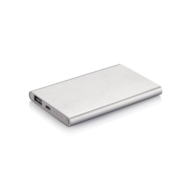 power bank stampati con logo in alluminio, abs colore argento_argento 121704212 VAR02